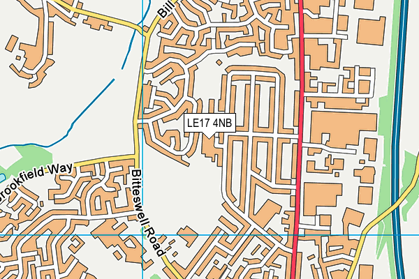LE17 4NB map - OS VectorMap District (Ordnance Survey)