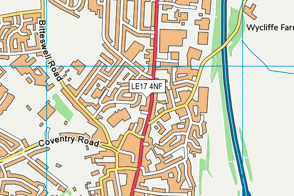 LE17 4NF map - OS VectorMap District (Ordnance Survey)