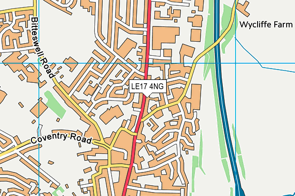 LE17 4NG map - OS VectorMap District (Ordnance Survey)