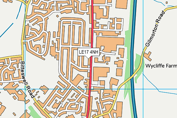 LE17 4NH map - OS VectorMap District (Ordnance Survey)