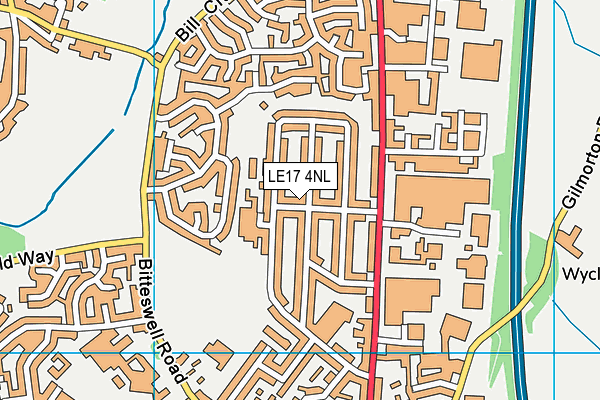 LE17 4NL map - OS VectorMap District (Ordnance Survey)