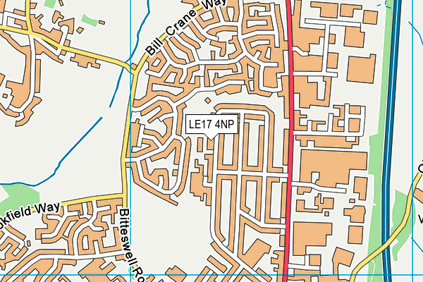 Lutterworth Town Fc map (LE17 4NP) - OS VectorMap District (Ordnance Survey)