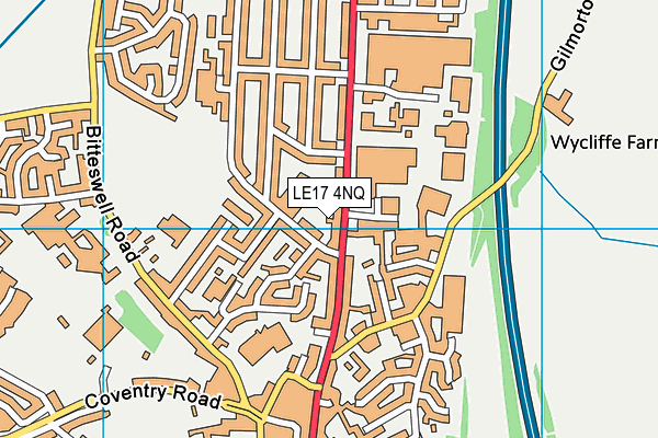 LE17 4NQ map - OS VectorMap District (Ordnance Survey)