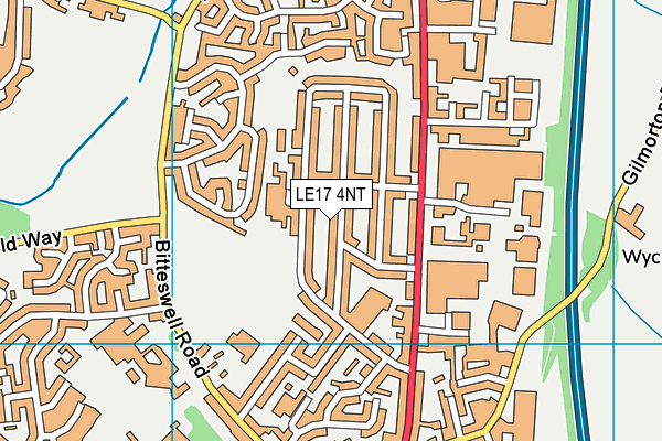 LE17 4NT map - OS VectorMap District (Ordnance Survey)