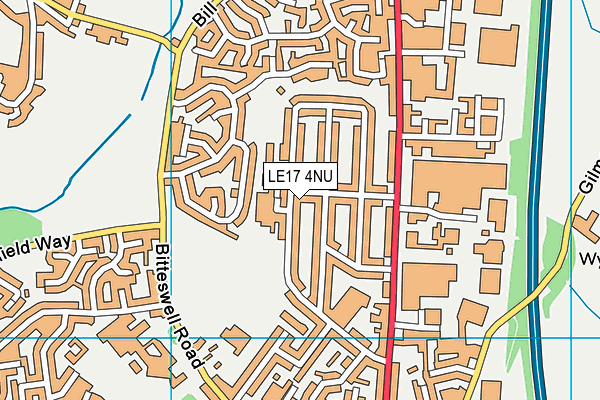 LE17 4NU map - OS VectorMap District (Ordnance Survey)