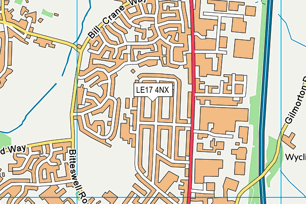 LE17 4NX map - OS VectorMap District (Ordnance Survey)