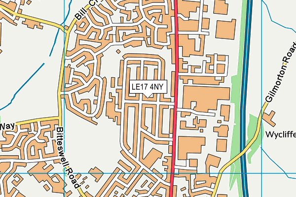LE17 4NY map - OS VectorMap District (Ordnance Survey)