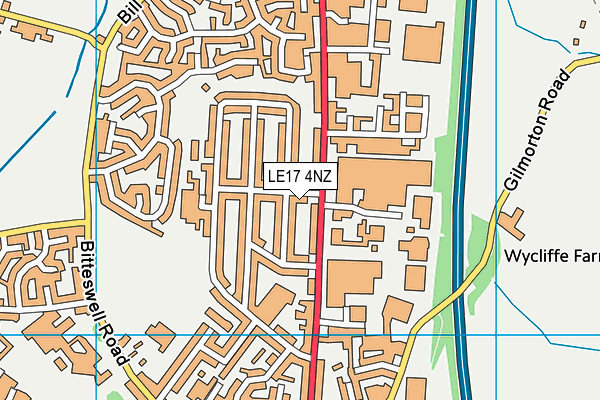 LE17 4NZ map - OS VectorMap District (Ordnance Survey)