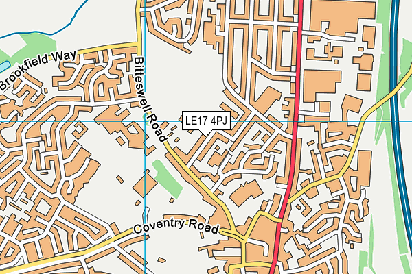 LE17 4PJ map - OS VectorMap District (Ordnance Survey)