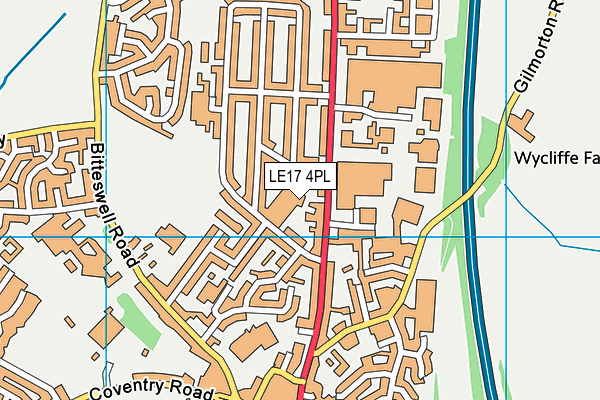 LE17 4PL map - OS VectorMap District (Ordnance Survey)