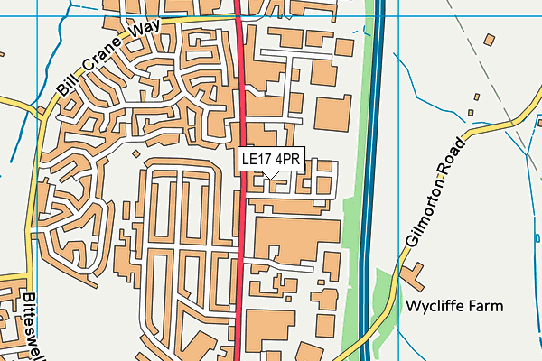 LE17 4PR map - OS VectorMap District (Ordnance Survey)