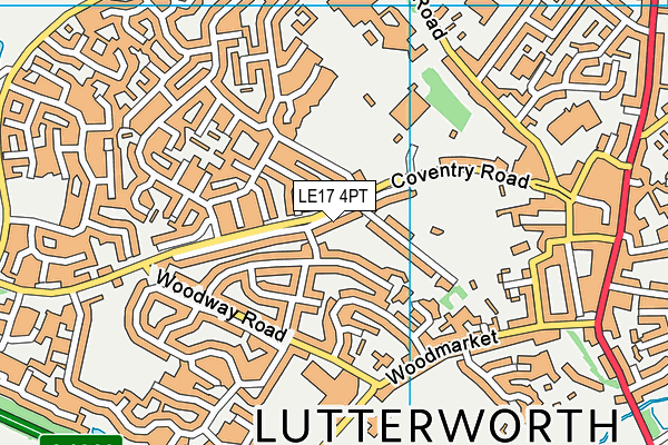 LE17 4PT map - OS VectorMap District (Ordnance Survey)