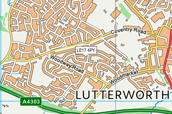 LE17 4PY map - OS VectorMap District (Ordnance Survey)