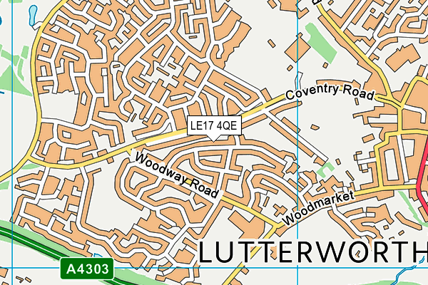 LE17 4QE map - OS VectorMap District (Ordnance Survey)