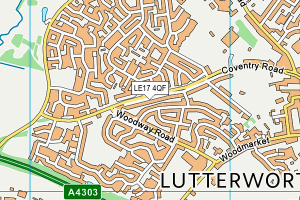 LE17 4QF map - OS VectorMap District (Ordnance Survey)