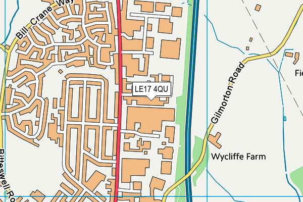 LE17 4QU map - OS VectorMap District (Ordnance Survey)