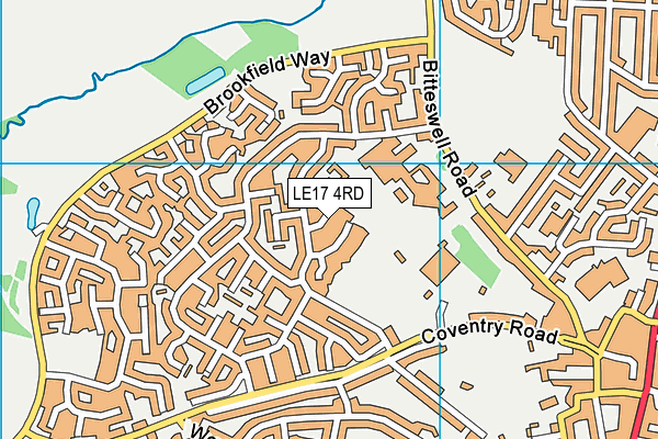 LE17 4RD map - OS VectorMap District (Ordnance Survey)