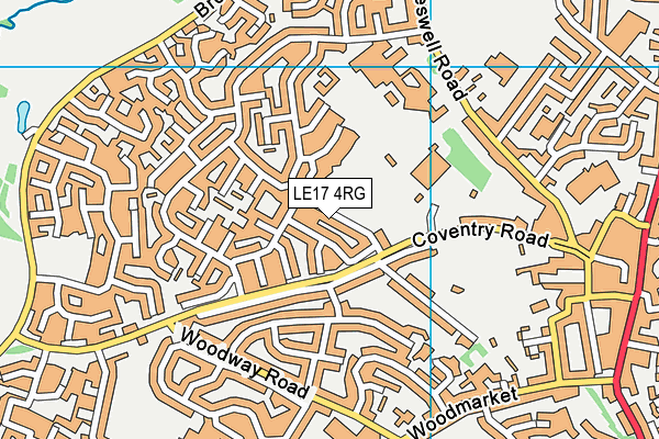 LE17 4RG map - OS VectorMap District (Ordnance Survey)