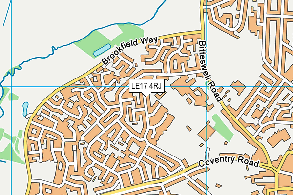 LE17 4RJ map - OS VectorMap District (Ordnance Survey)