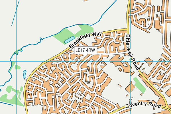 LE17 4RW map - OS VectorMap District (Ordnance Survey)