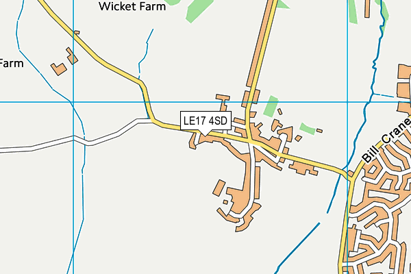 LE17 4SD map - OS VectorMap District (Ordnance Survey)