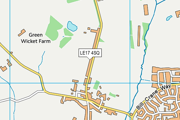 LE17 4SQ map - OS VectorMap District (Ordnance Survey)