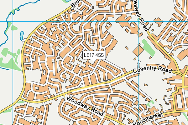 LE17 4SS map - OS VectorMap District (Ordnance Survey)