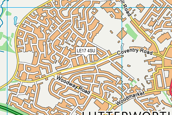 LE17 4SU map - OS VectorMap District (Ordnance Survey)