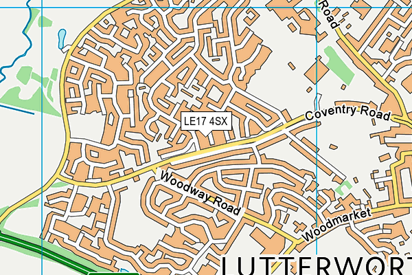 LE17 4SX map - OS VectorMap District (Ordnance Survey)