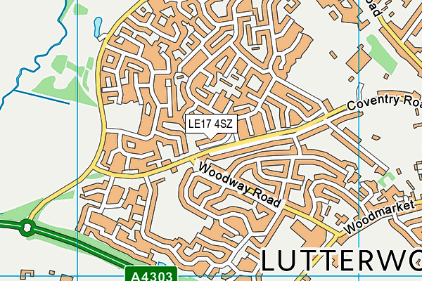 LE17 4SZ map - OS VectorMap District (Ordnance Survey)