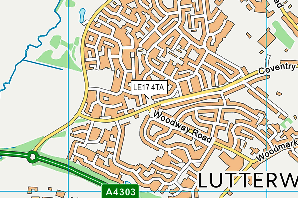 LE17 4TA map - OS VectorMap District (Ordnance Survey)