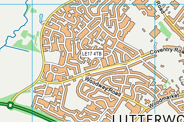 LE17 4TB map - OS VectorMap District (Ordnance Survey)