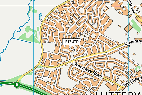 LE17 4TD map - OS VectorMap District (Ordnance Survey)