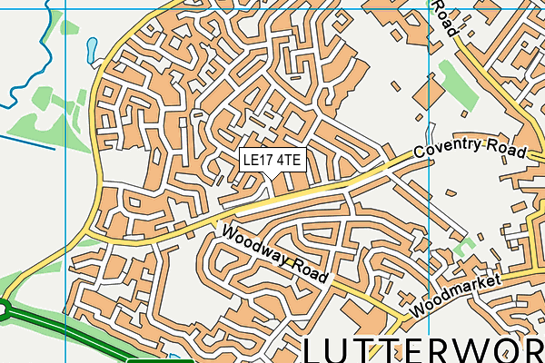 LE17 4TE map - OS VectorMap District (Ordnance Survey)