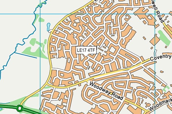 LE17 4TF map - OS VectorMap District (Ordnance Survey)