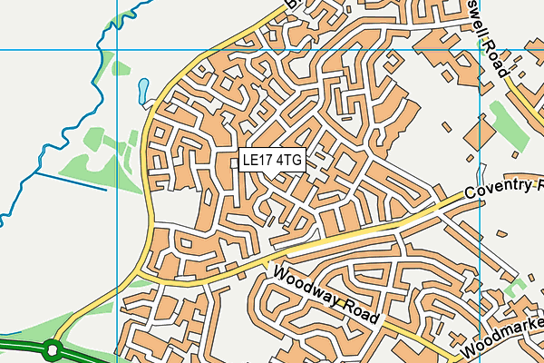 LE17 4TG map - OS VectorMap District (Ordnance Survey)