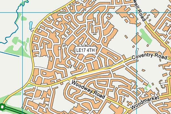 LE17 4TH map - OS VectorMap District (Ordnance Survey)