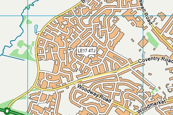 LE17 4TJ map - OS VectorMap District (Ordnance Survey)