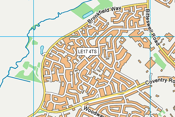 LE17 4TS map - OS VectorMap District (Ordnance Survey)