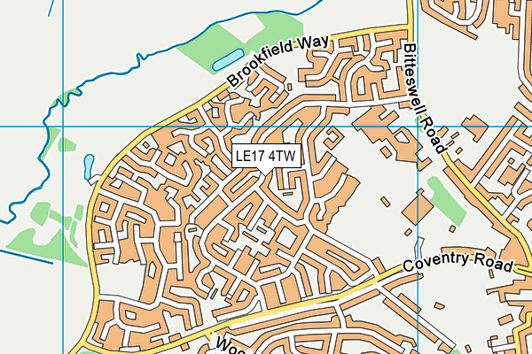 LE17 4TW map - OS VectorMap District (Ordnance Survey)