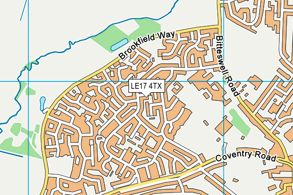 LE17 4TX map - OS VectorMap District (Ordnance Survey)