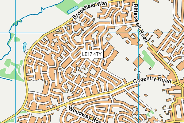 LE17 4TY map - OS VectorMap District (Ordnance Survey)