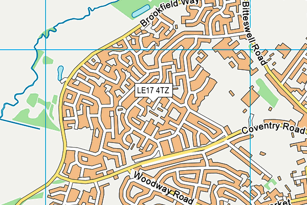 LE17 4TZ map - OS VectorMap District (Ordnance Survey)