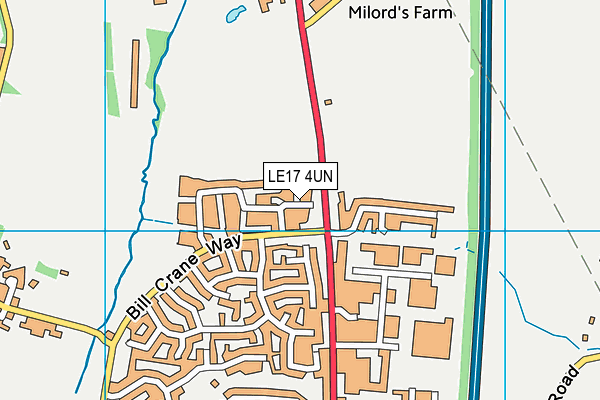 LE17 4UN map - OS VectorMap District (Ordnance Survey)