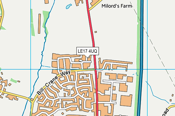 LE17 4UQ map - OS VectorMap District (Ordnance Survey)