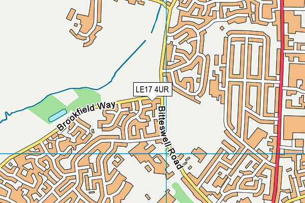 LE17 4UR map - OS VectorMap District (Ordnance Survey)