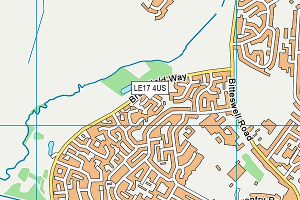 LE17 4US map - OS VectorMap District (Ordnance Survey)
