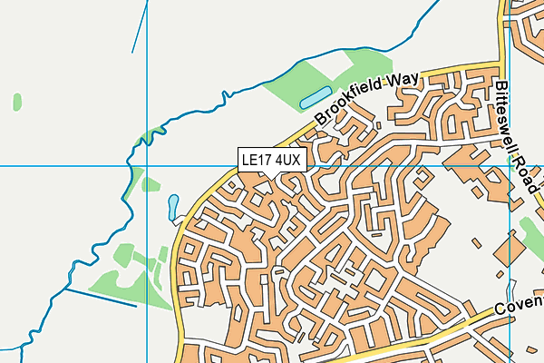 LE17 4UX map - OS VectorMap District (Ordnance Survey)