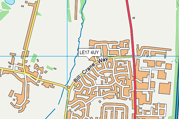 LE17 4UY map - OS VectorMap District (Ordnance Survey)