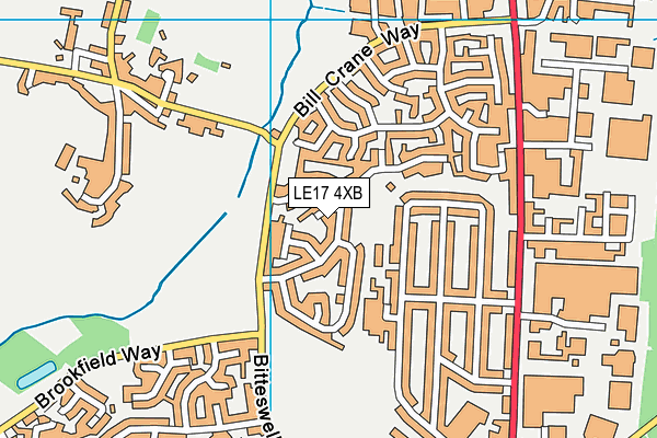 LE17 4XB map - OS VectorMap District (Ordnance Survey)